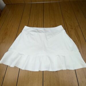 Tommy Bahama Golf Womens White Skort Skirt Ruffle Hem Size L Athletic